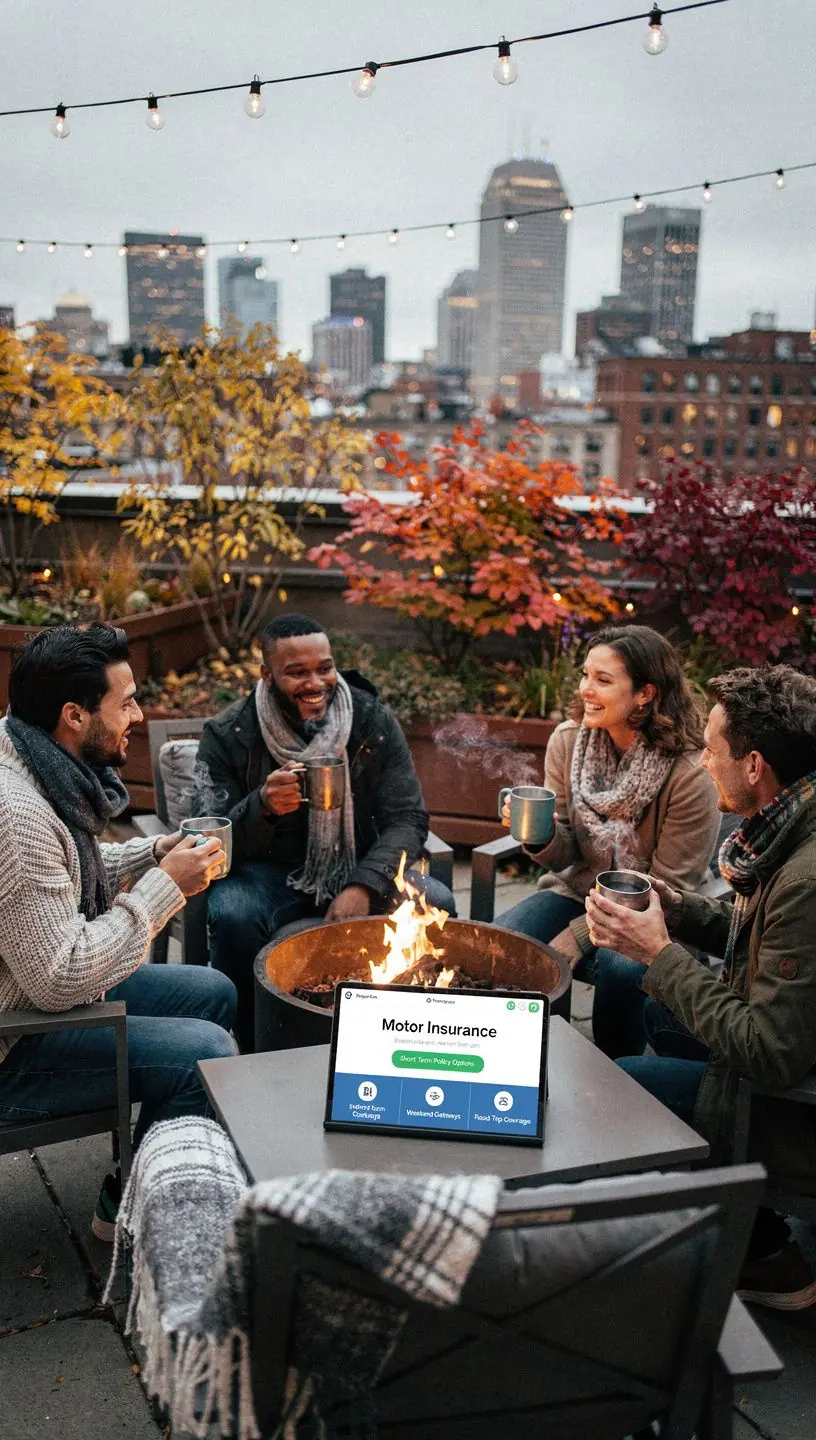 Ilustracja przedstawiająca samochód z tarczą ochronną symbolizującą ubezpieczenie.