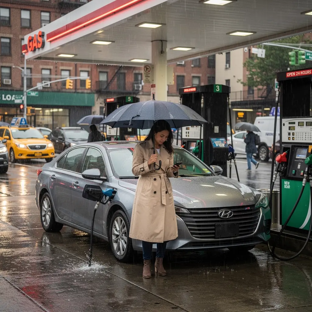 Zadowolony kierowca odbierający kluczyki do nowego samochodu po zakupie ubezpieczenia
